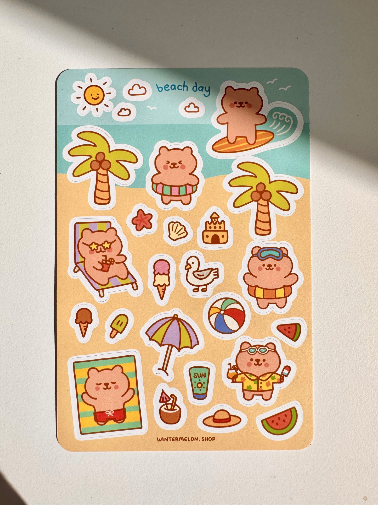 Beach day (Sticker sheet)