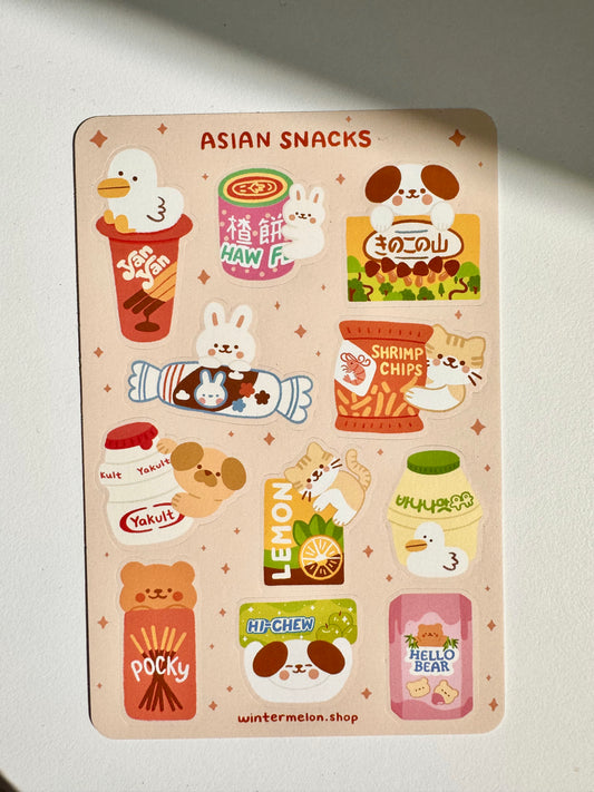Asian snacks (Sticker sheet)