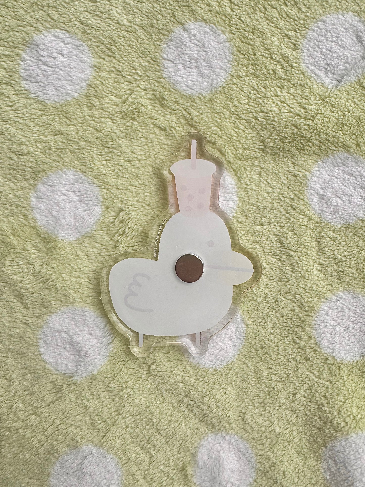 Boba duck fridge magnet
