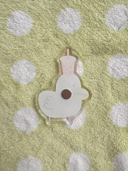 Boba duck fridge magnet