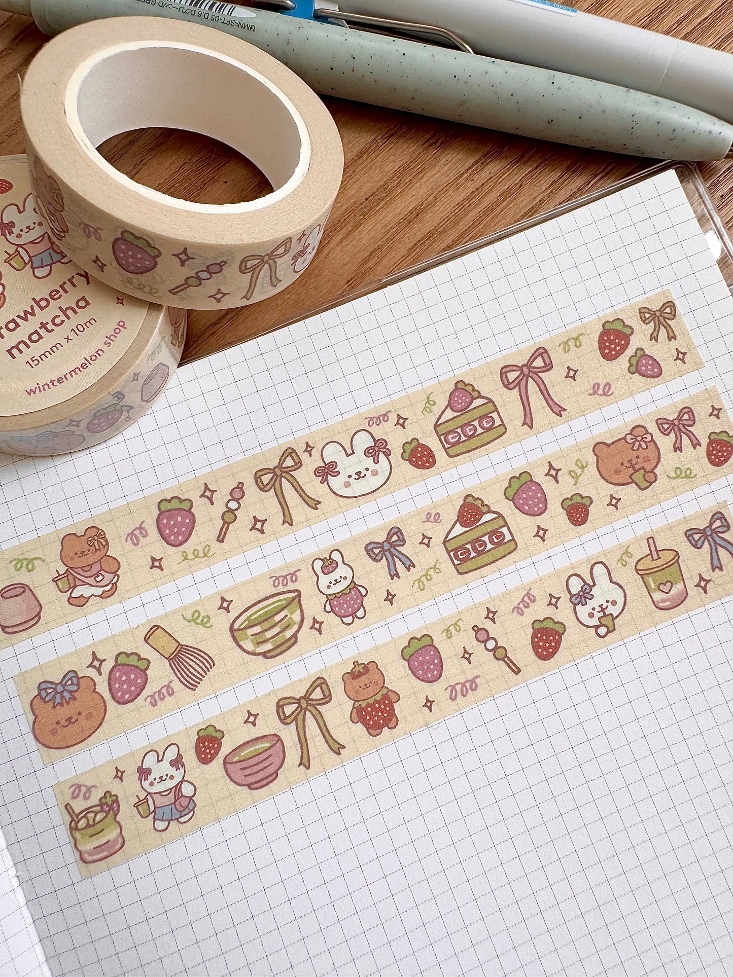 Strawberry matcha washi tape