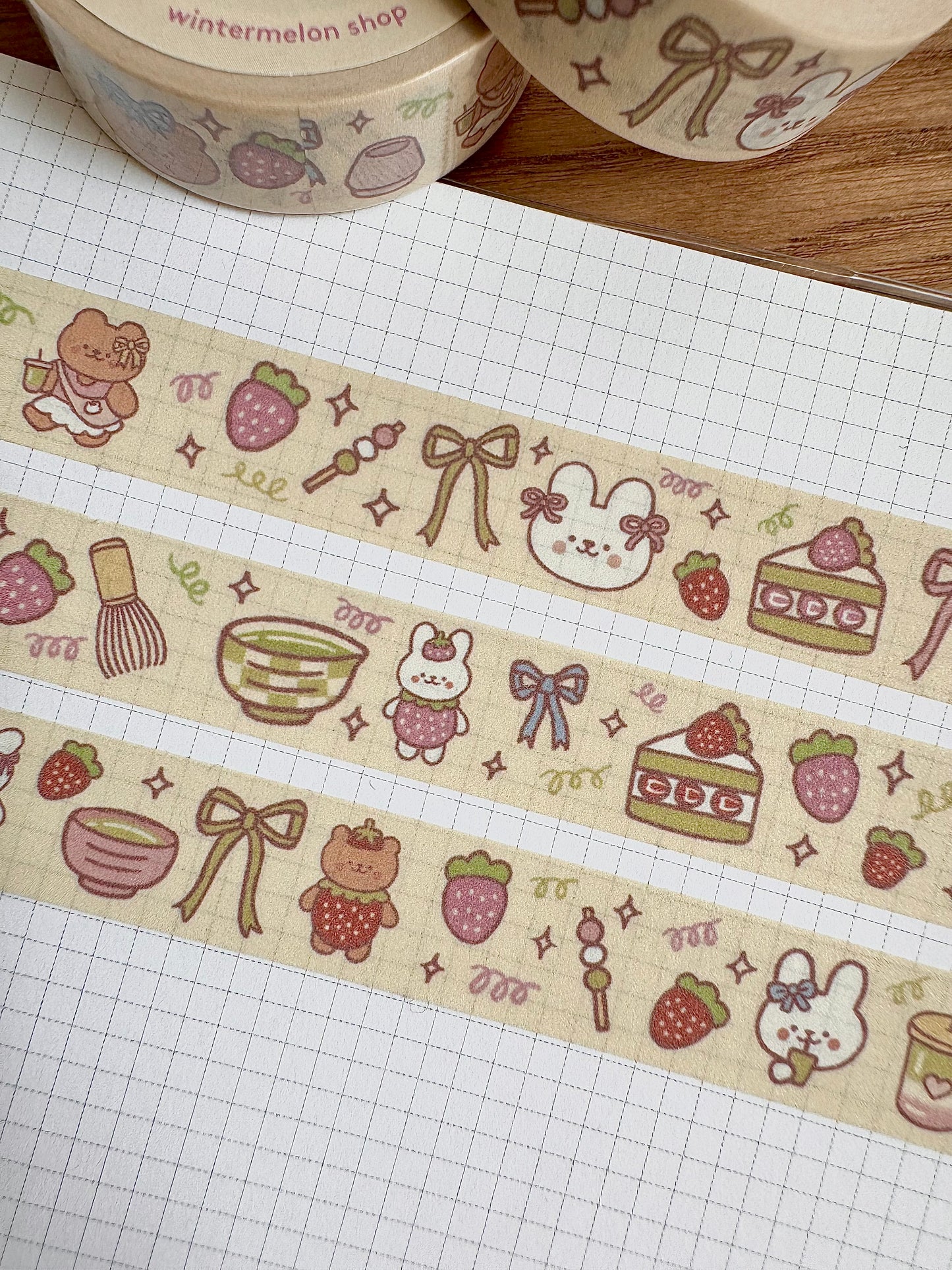 Strawberry matcha washi tape