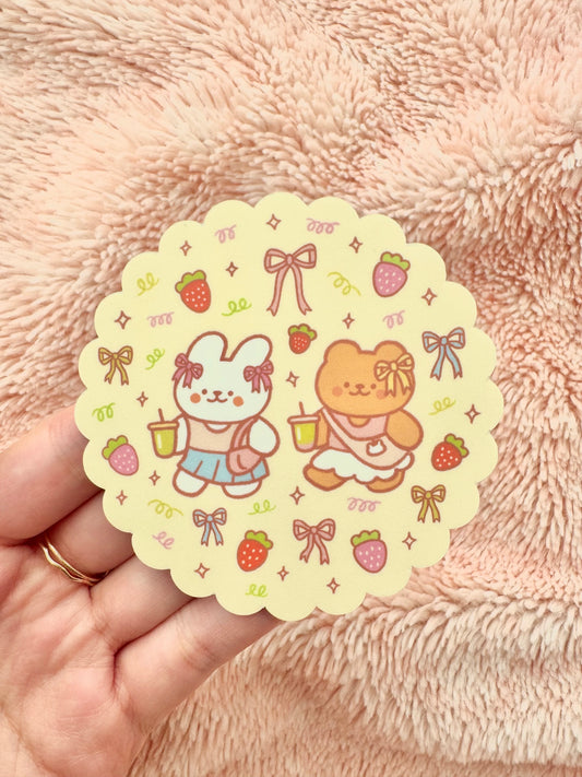 Strawberry matcha crepe sticker