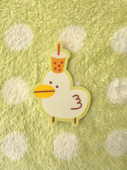 Boba duck sticker