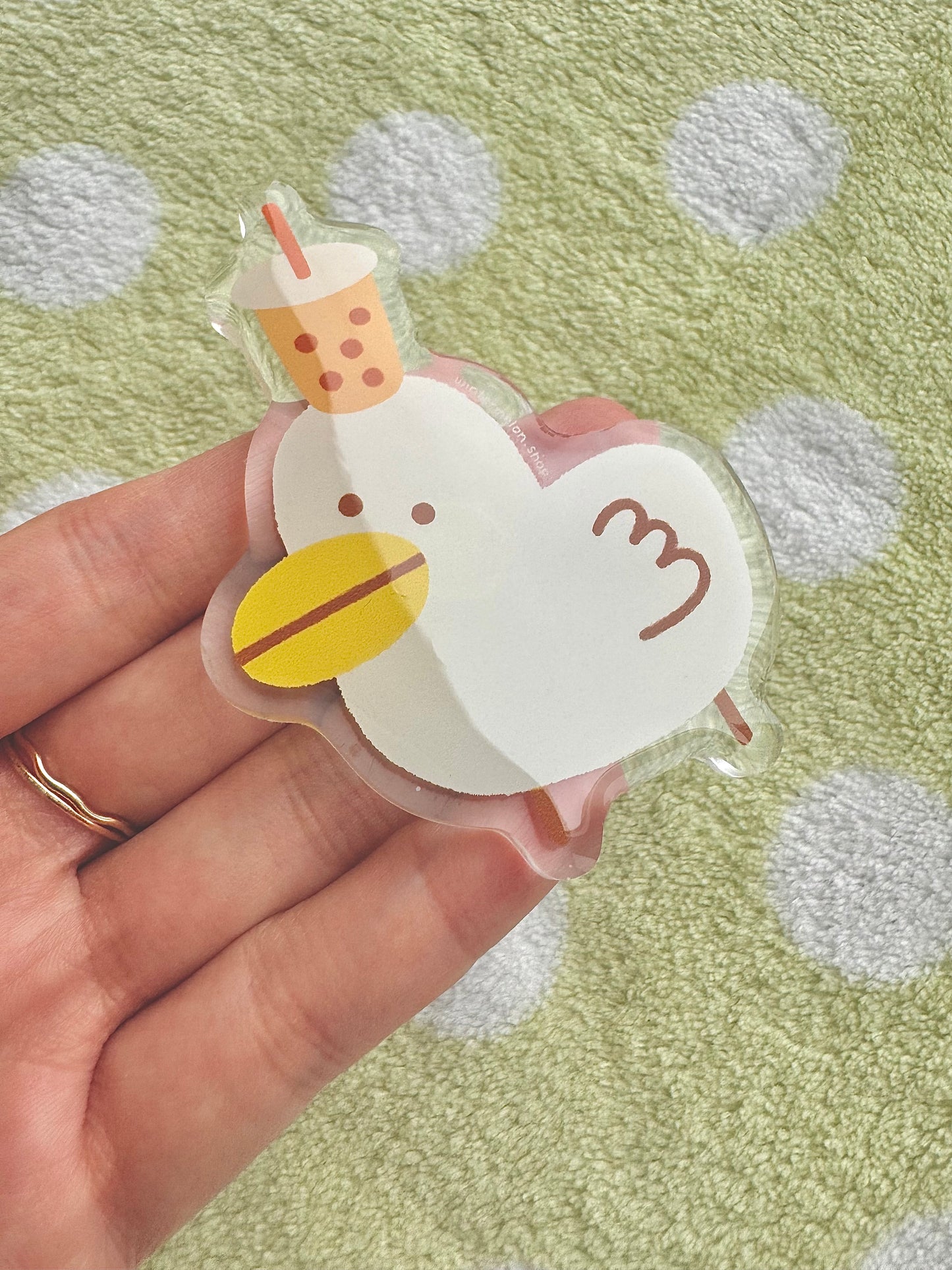 Boba duck fridge magnet