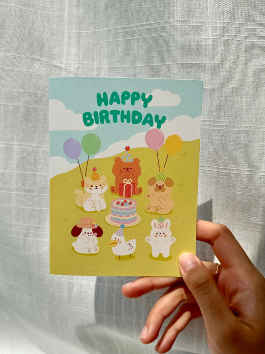 Happy birthday with friends card