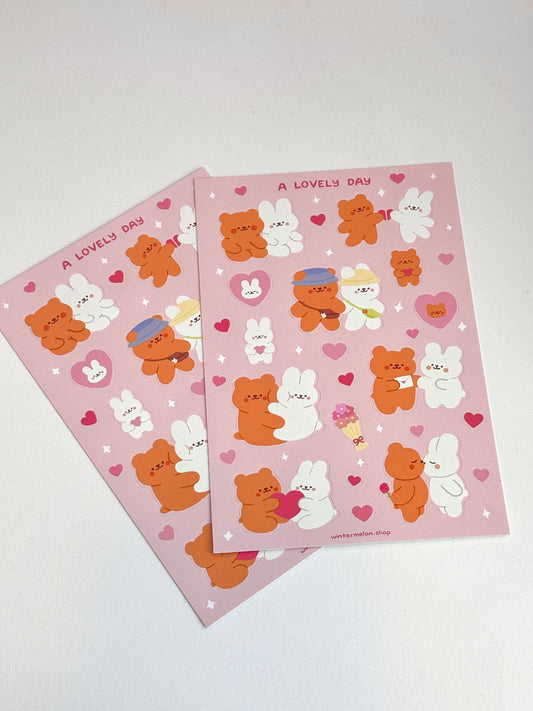 A Lovely Day sticker sheet