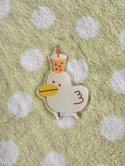 Boba duck fridge magnet