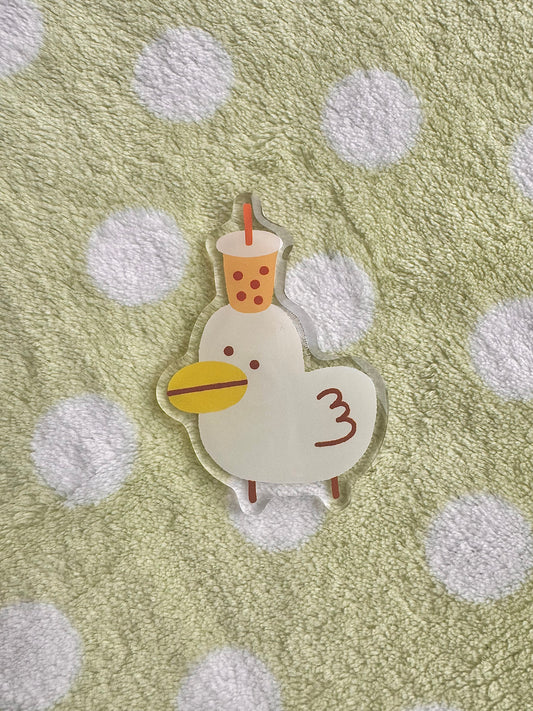 Boba duck fridge magnet