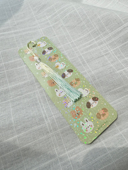 Green animals bookmark