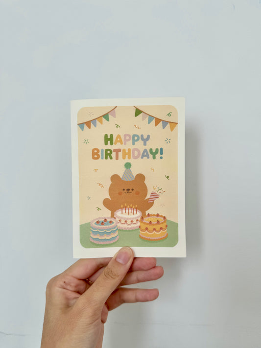 Happy birthday bear card