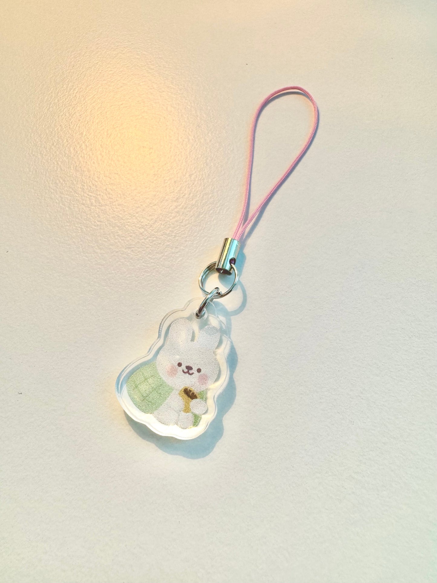 Bunny blanket phone charm