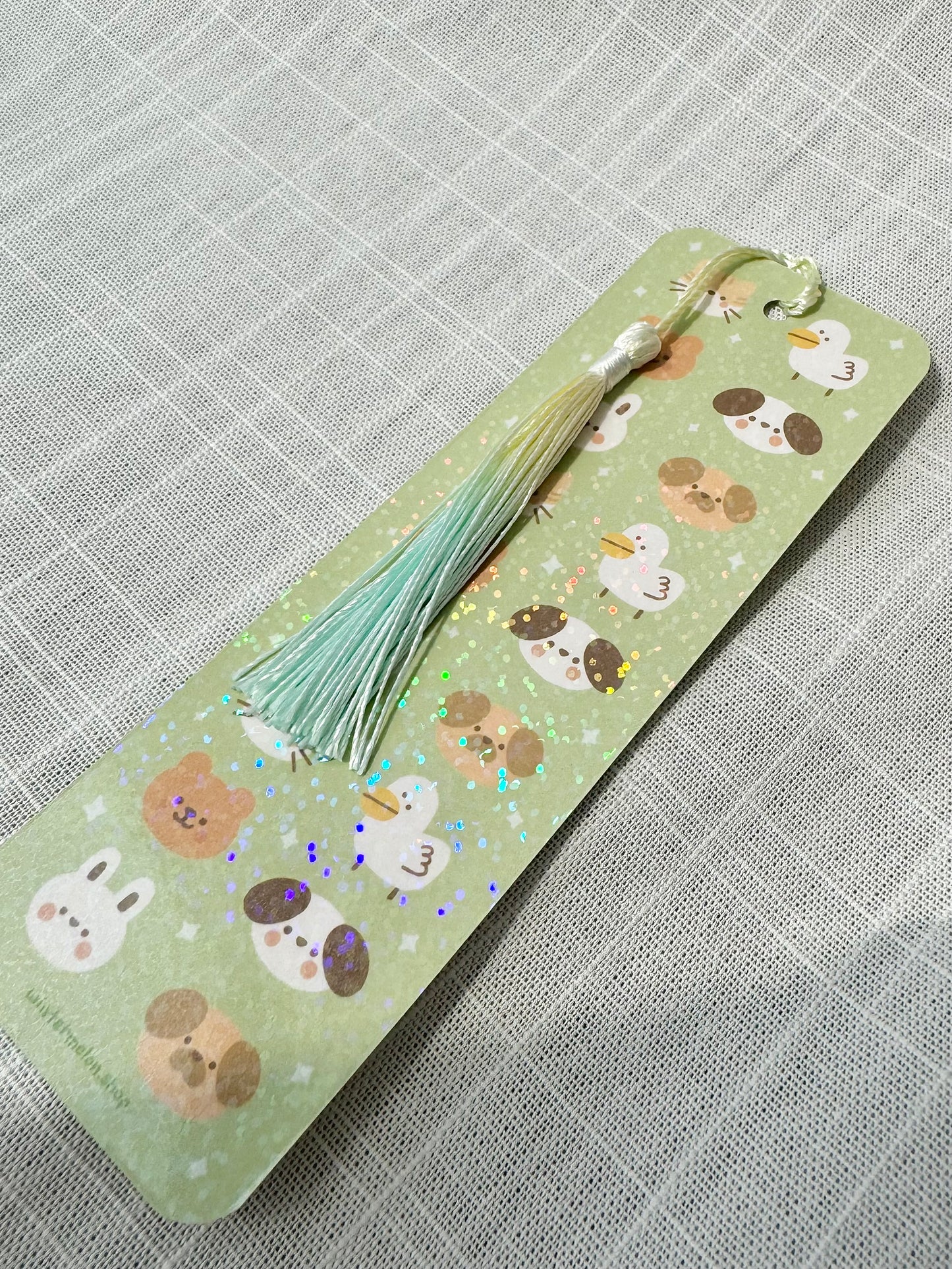 Green animals bookmark