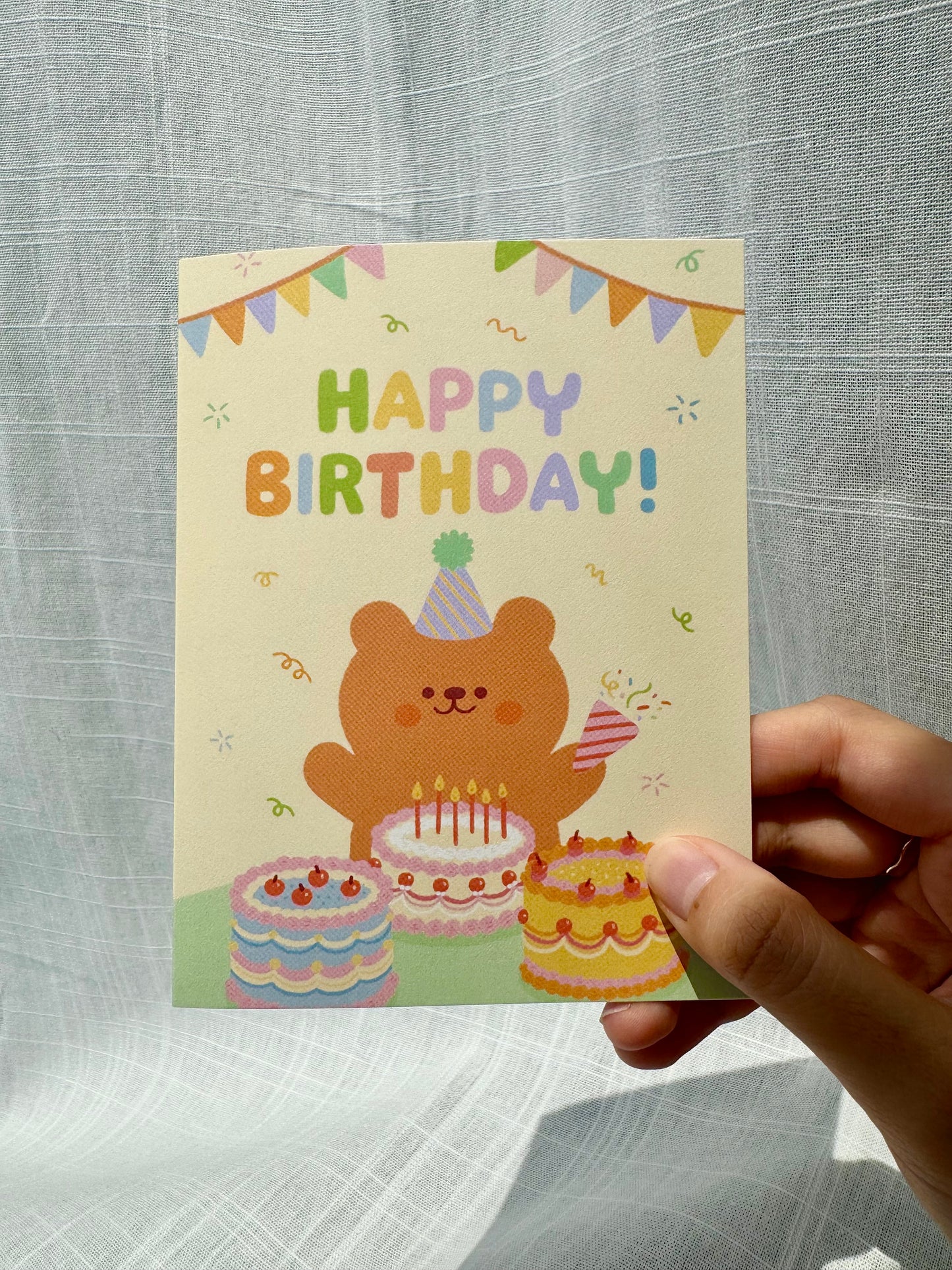 Happy birthday bear card