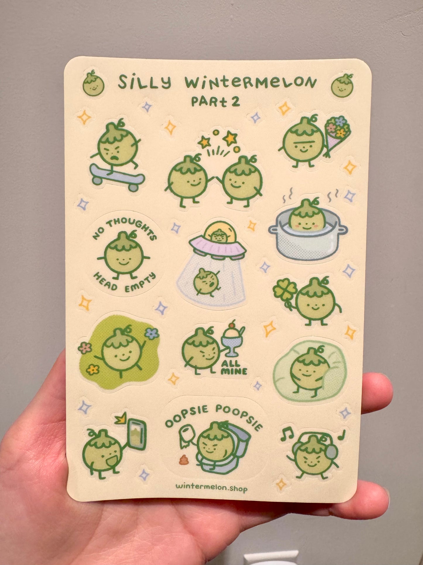 Silly wintermelon Part 2 sticker sheet