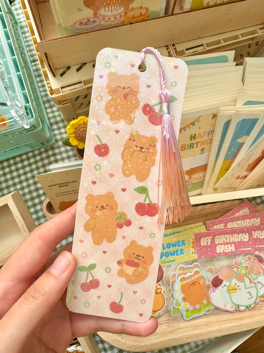 Cherry bears bookmark
