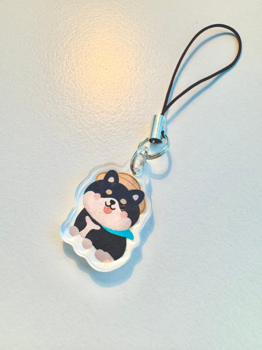 Melon Shiba phone charm