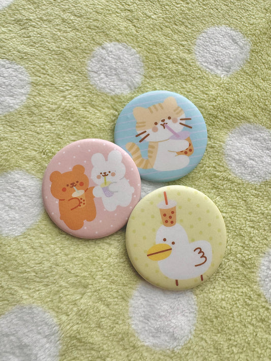 Sippin with my best-teas button pin set