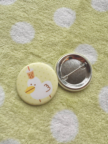 Boba duck small button pin