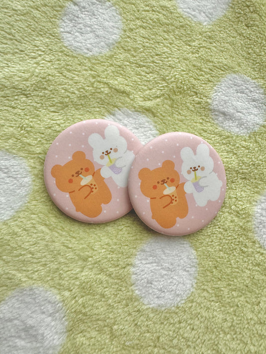 Boba buddies small button pin