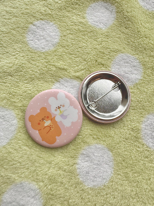 Boba buddies small button pin