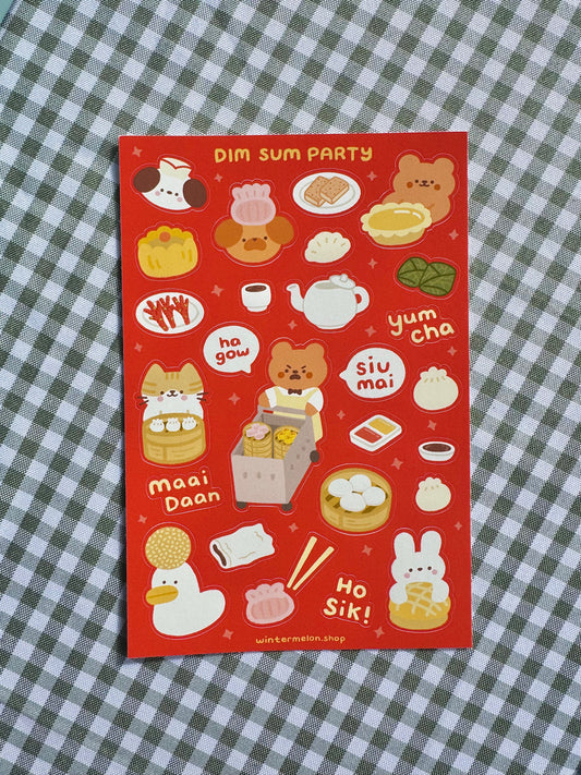 Dim sum party sticker sheet